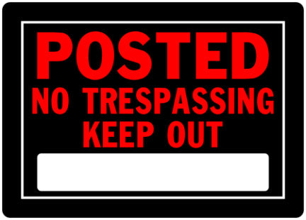 Hillman, 10  X 14  BLACK AND RED KEEP OUT SIGN