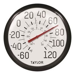 Various, 13-1/4-Inch Diameter White Outdoor Dial Thermometer