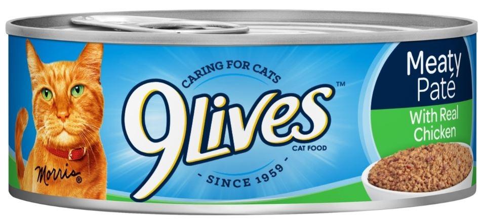 9 Lives, 9 Lives Meaty Pate with Chicken Dinner Canned Cat Food