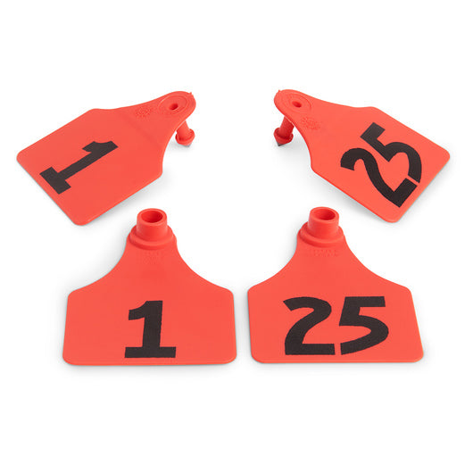 Allflex, Allflex 1 - 25 Red A-tag Numbered Cow Id Ear Tags