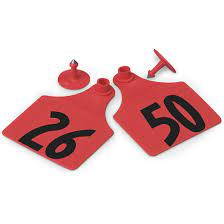 Allflex, Allflex 26 - 50 Red A-tag Numbered Cow Id Ear Tags