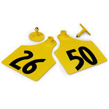 Allflex, Allflex Global Maxi Numbered Cattle Ear Tags Yellow 26-50