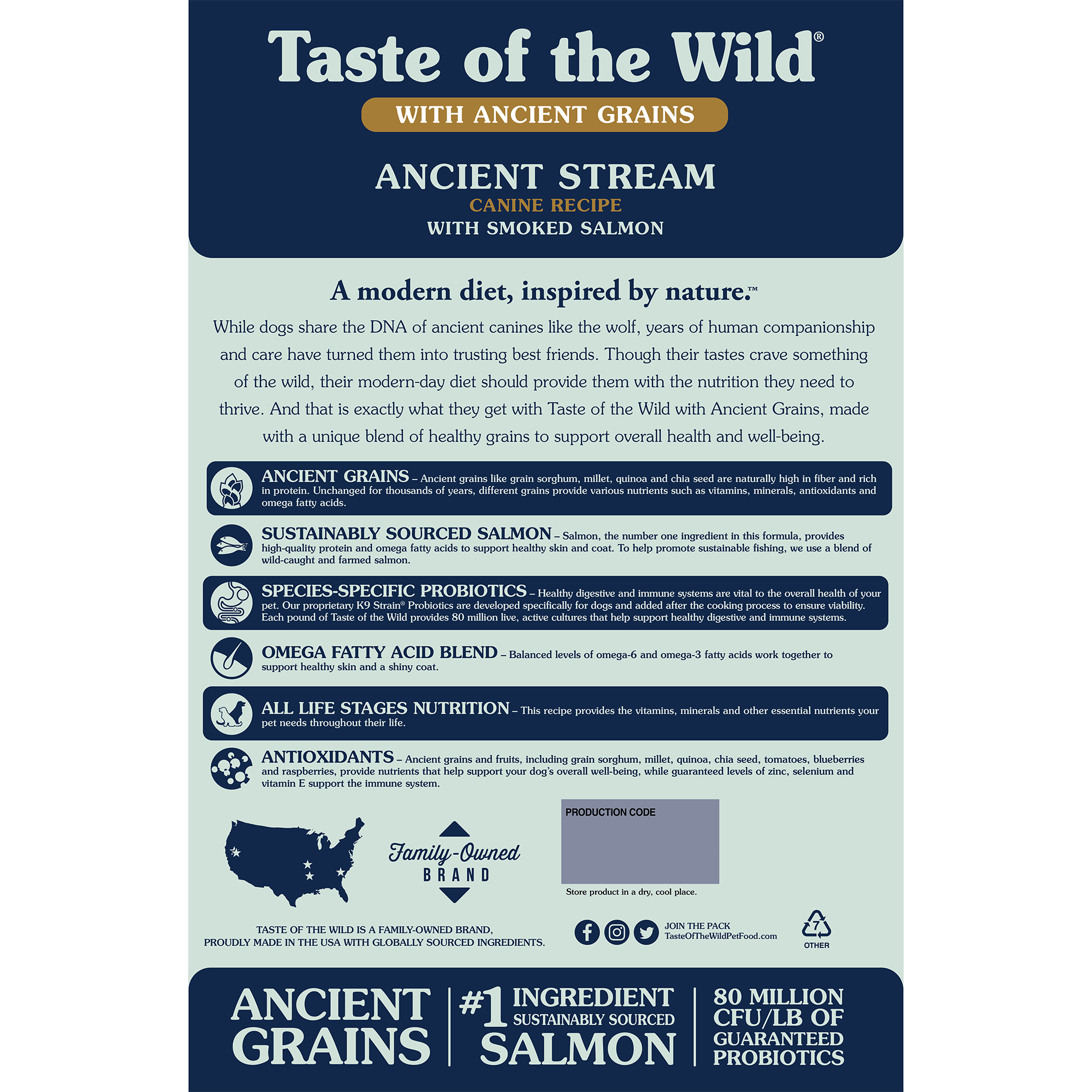 Taste Of The Wild, Ancient Stream Canine Recipe with Smoked Salmon