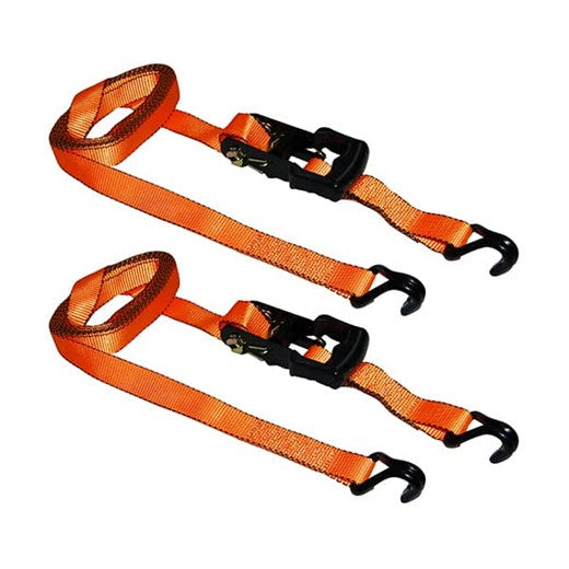 Ancra Cargo, Ancra Cargo 1.25” x 15’ J-Hook Ratchet Tie-Down, Plastic Frame, 2 Pack