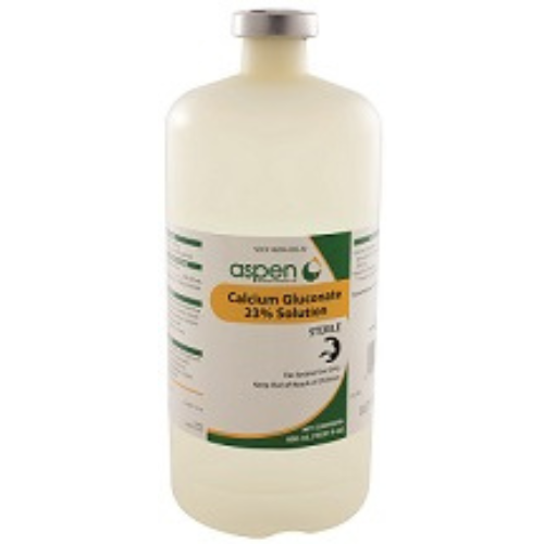 Aspen Veterinary Resources, Aspen Veterinary Resources Calcium Gluconate 23% Solution - 500 mL