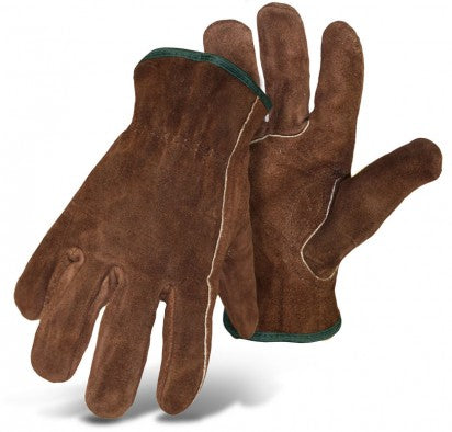 BOSS Gloves, BOSS Split Cowhide Leather Driver Brown