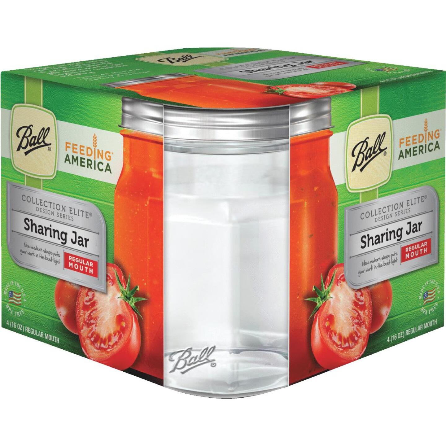 Ball, Ball Collection Elite 1 Pint Regular Mouth Sharing Canning Jar (4-Count)