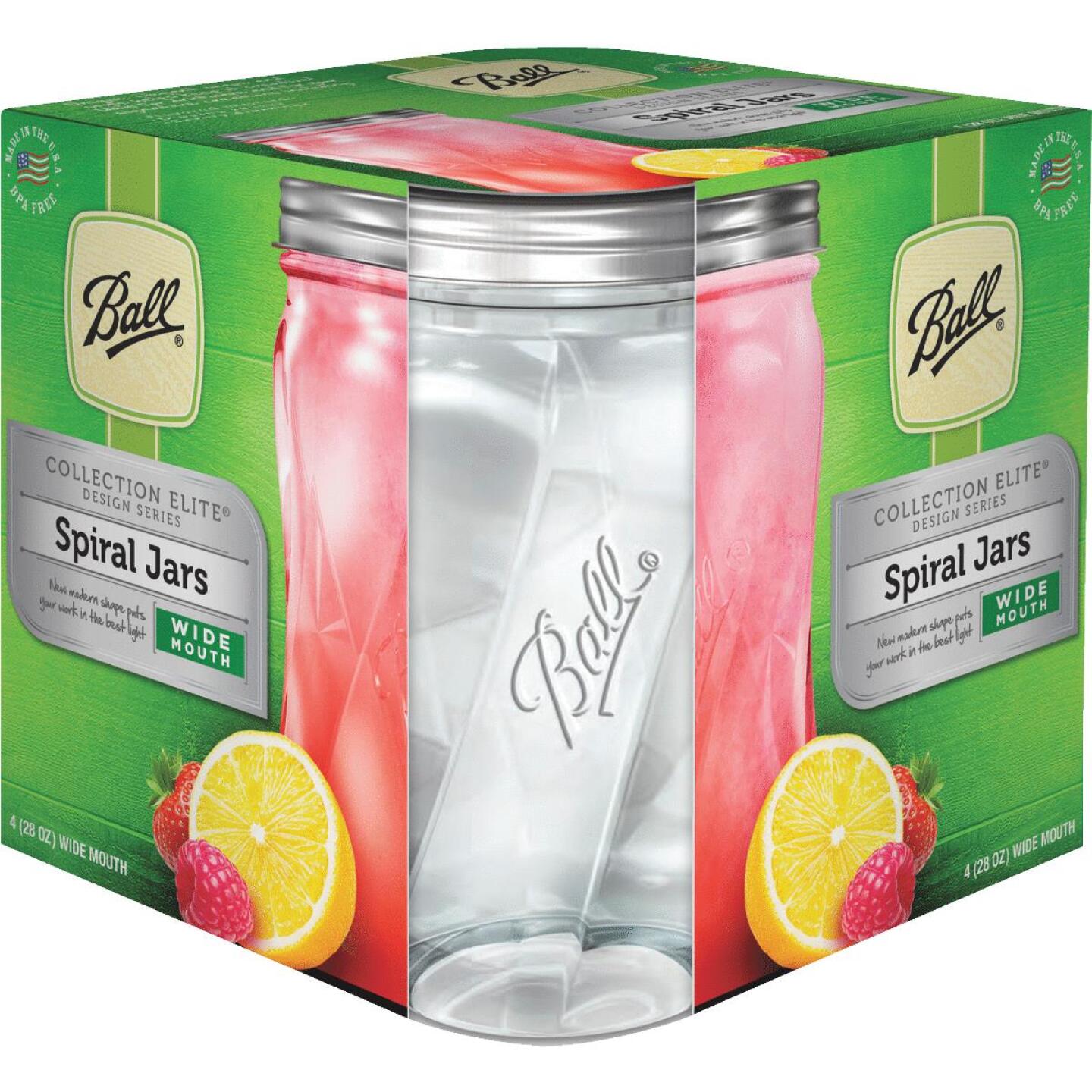 Ball, Ball Collection Elite 28 Oz. Wide Mouth Spiral Canning Jar (4-Count)