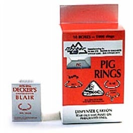 DECKER, Blair Pig Ring, No. 1, 100-Pk.