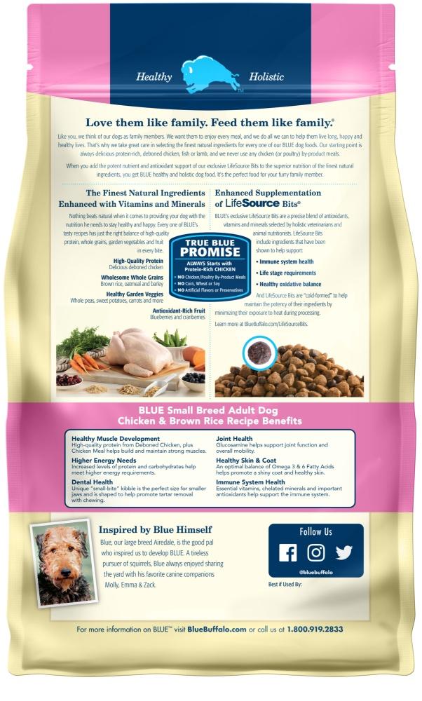 Blue Buffalo, Blue Buffalo Life Protection Natural Chicken & Brown Rice Recipe Small Breed Adult Dry Dog Food