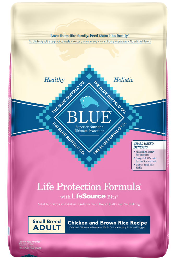 Blue Buffalo, Blue Buffalo Life Protection Natural Chicken & Brown Rice Recipe Small Breed Adult Dry Dog Food