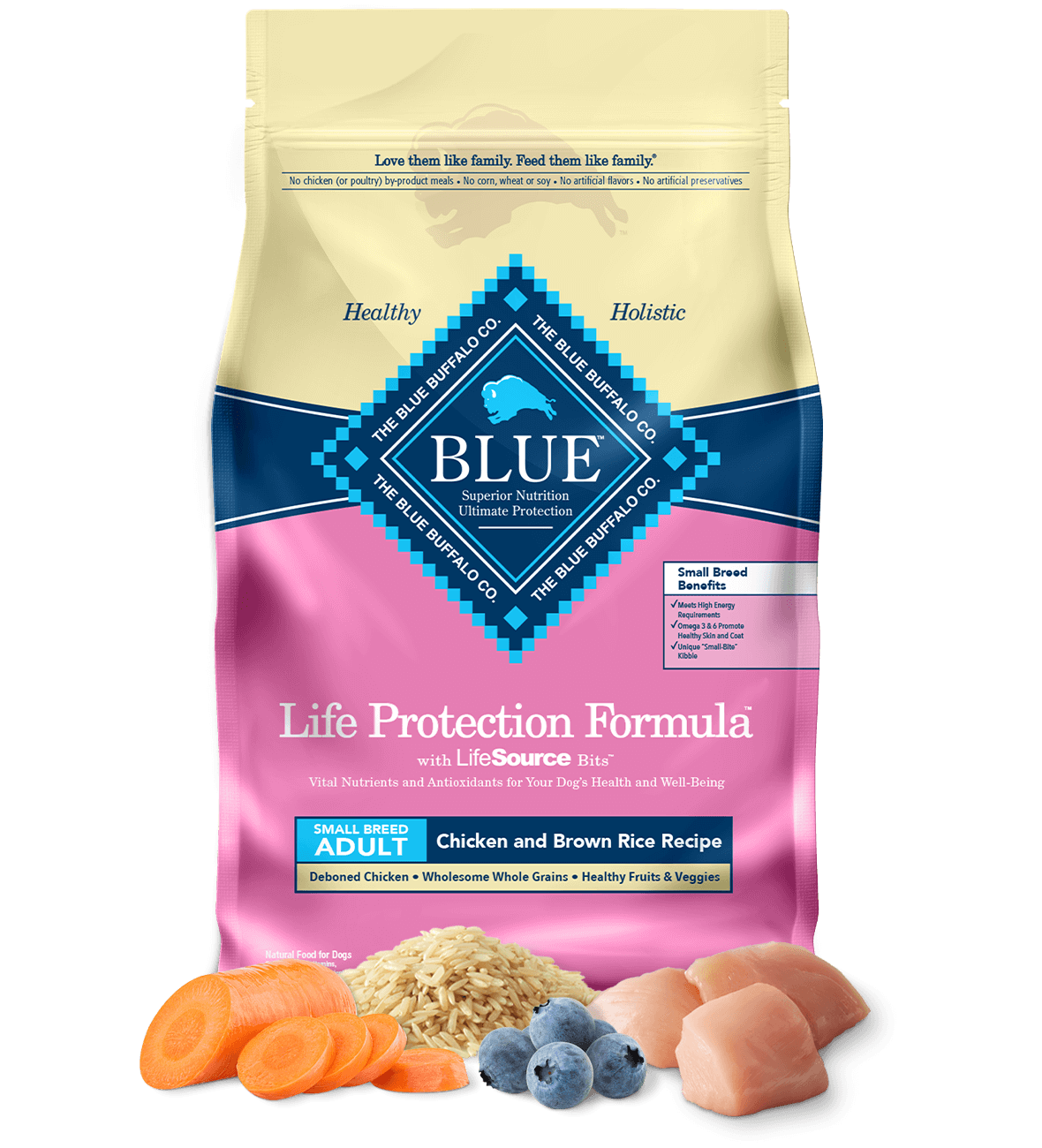 Blue Buffalo, Blue Buffalo Life Protection Small Breed Dog Food, Chicken And Brown Rice, 15 Lb