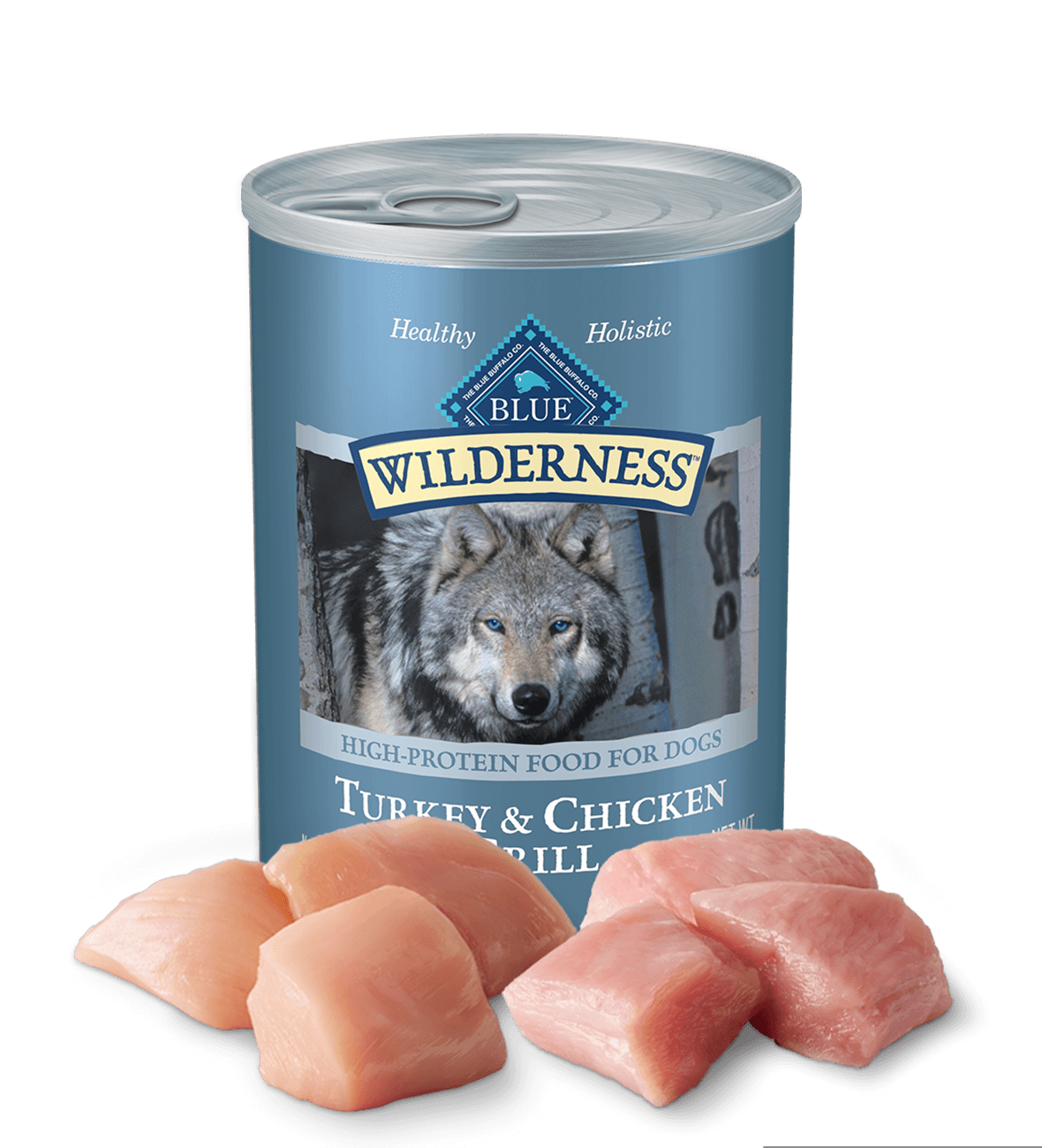 Blue Buffalo, Blue Buffalo Wilderness Grain Free Canned Dog Food, Turkey and Chicken Grill Recipe (12x12.5 oz)