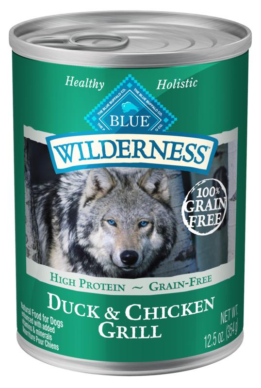 Blue Buffalo, Blue Buffalo Wilderness Grain Free Duck and Chicken Grill Canned Dog Food