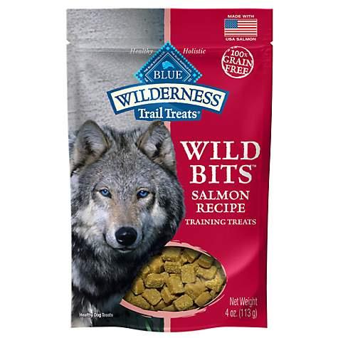 Blue Buffalo, Blue Buffalo Wilderness Trail Treats Salmon Wild Bits Dog Treats