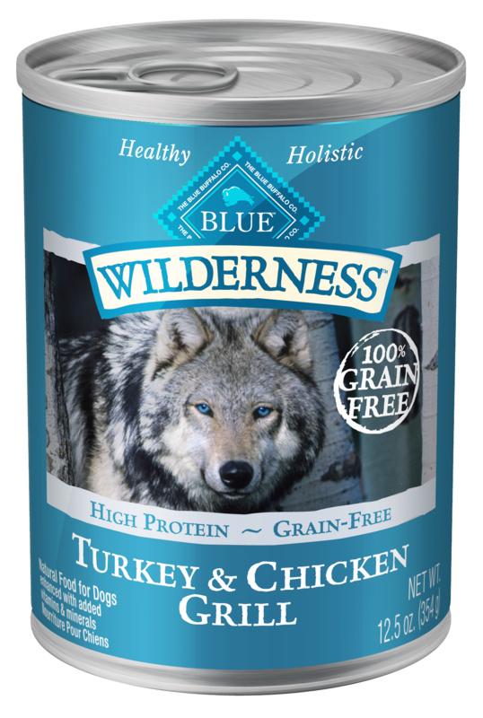 Blue Buffalo, Blue Buffalo Wilderness Turkey & Chicken Grill Canned Dog Food