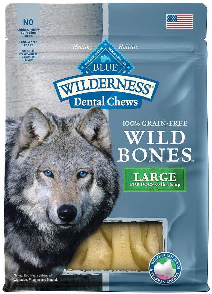 Blue Buffalo, Blue Buffalo Wilderness Wild Bones Dental Chews Large Size for Dogs