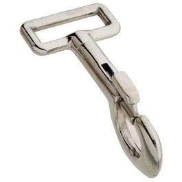 National Hardware, Bolt Snap, Loop Fixed Eye, Nickel, 1 x 3-1/8-In.