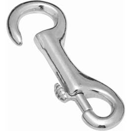 National Hardware, Bolt Snap, Open Fixed Eye, Zinc, 1/4 x 3-1/2-In.