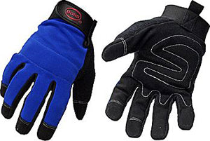 BOSS Gloves, Boss 5205X Blue Mechanic Gloves, Synthetic Leather