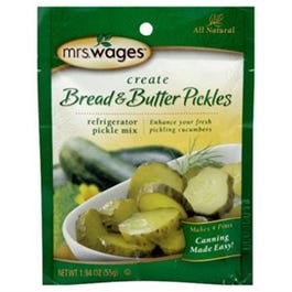 Mrs. Wages, Bread & Butter Refrigerator Pickle Mix, 1.9-oz.