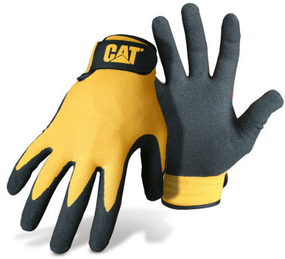 BOSS Gloves, CAT Yellow Nylon Nitrile Coated Palm