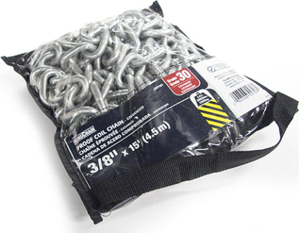 MIBRO, CHAIN GALV G30 PROOF COIL 3/8IN X 15FT