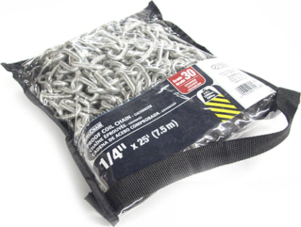 MIBRO, CHAIN ZINC G30 1/4 IN X 25 FT