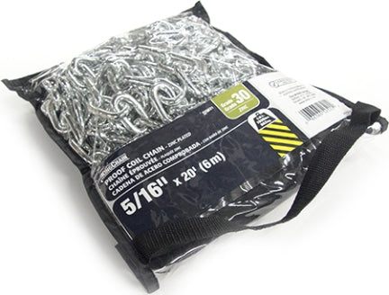 MIBRO, CHAIN ZINC G30 5/16 IN X 20 FT