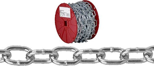 Campbell Chain & Fittings, Campbell 2/0 Passing Link Chain, Zinc Plated, 50' per Reel