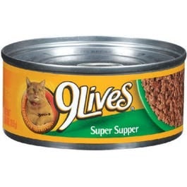 9 Lives, Canned Cat Food, Super Supper, 5.5-oz.