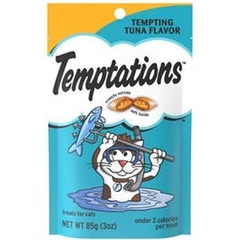 TEMPTATIONS, Cat Treats, Tempting Tuna Flavor, 6.35-oz.