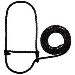 Weaver Leather, Cattle Halter, Black Poly Rope, 7-Ft.