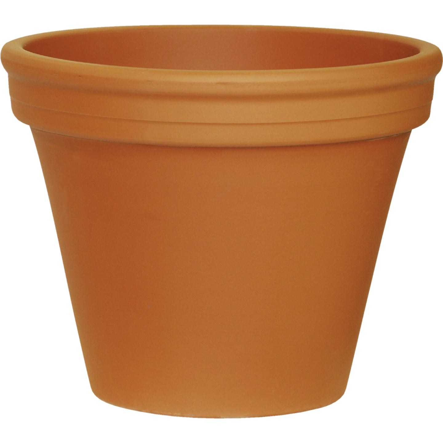 Ceramo, Ceramo 8-3/4 In. H. x 10-1/4 In. Dia. Terracotta Clay Standard Flower Pot