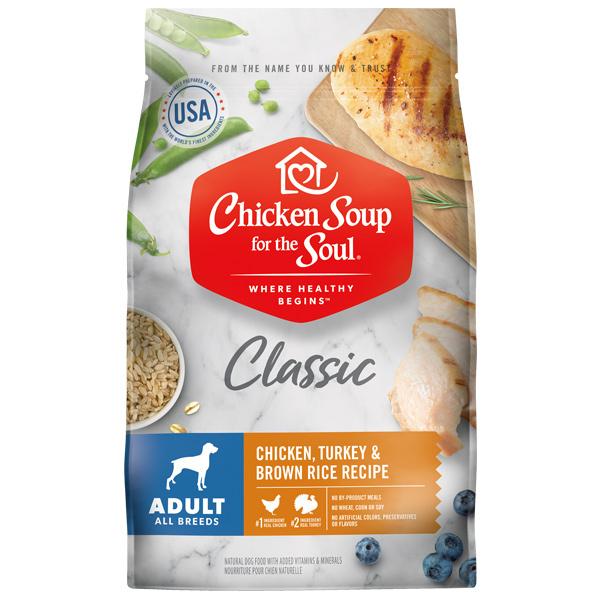 Chicken Soup For The Soul, Chicken Soup For The Soul Chicken, Turkey & Brown Rice  Adult Recipe Dry Dog Food