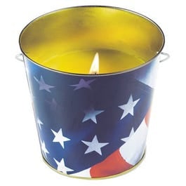 Various, Citronella Candle, USA Flag Metal Bucket, 16-oz.