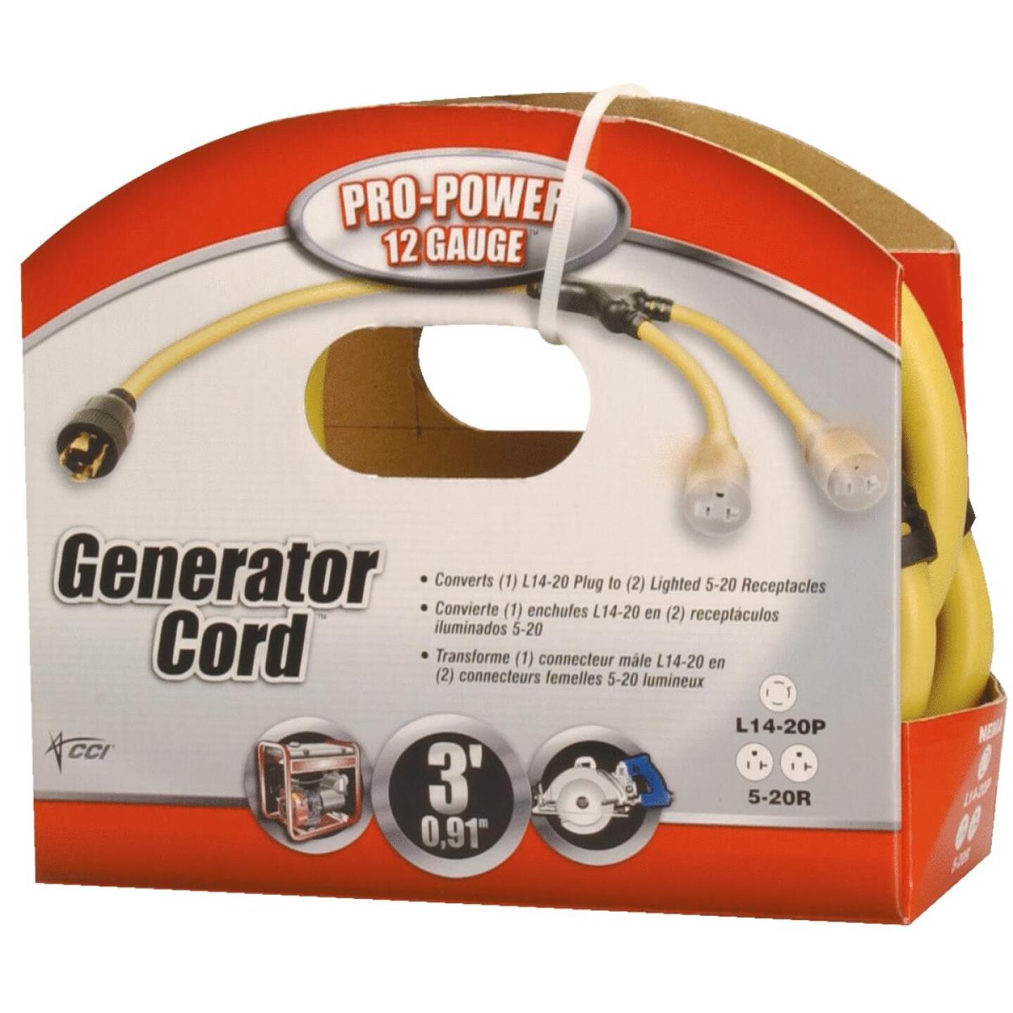 Coleman Cable, Coleman Cable Pro-Power 3 Ft. 12/4 Generator Cord