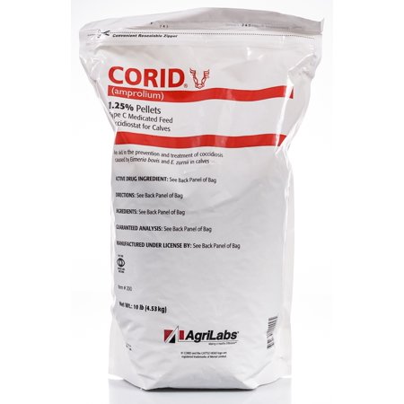 Corid, Corid Amporium 1.25% Type C Medicated Pellets For Calves 20lb