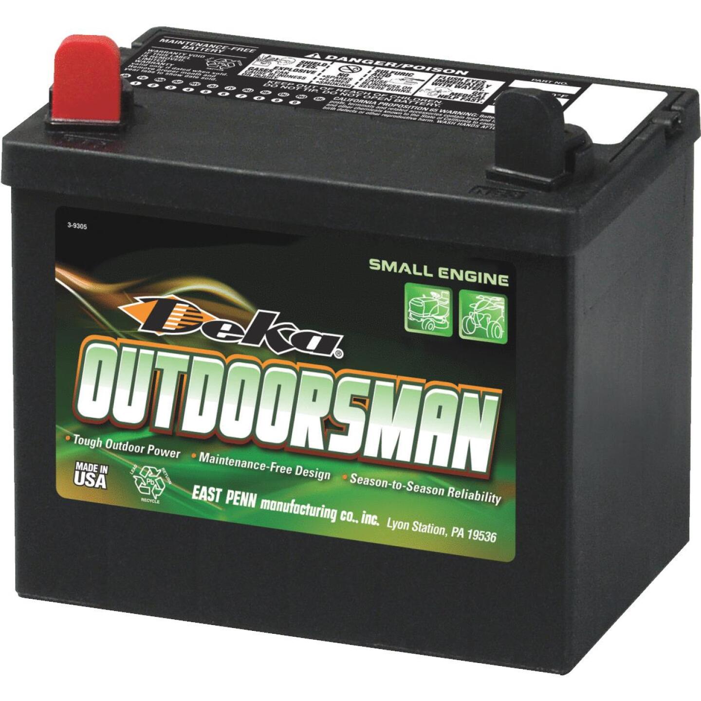 Deka, Deka Outdoorsman 12-Volt Lawn & Garden 230 CCA Small Engine Battery, Left Front Positive Terminal