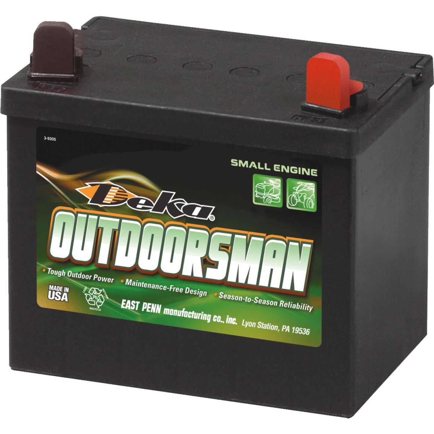 Deka, Deka Outdoorsman 12-Volt Lawn & Garden 230 CCA Small Engine Battery, Right Front Positive Terminal