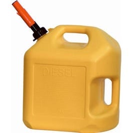 Midwest Can, Diesel Gas Can, Yellow Polyethylene, 5-Gallons