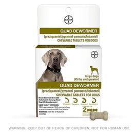 Quad, Dog Dewormer, Large Breed, 135 mg., 2-Pk.
