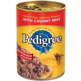 PEDIGREE, Dog Food, Chunky Chopped Beef, 13.2-oz.