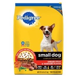 PEDIGREE, Dog Food, Dry, Small Dog, Grilled Steak and Vegetable Flavor, 3.5-Lb.