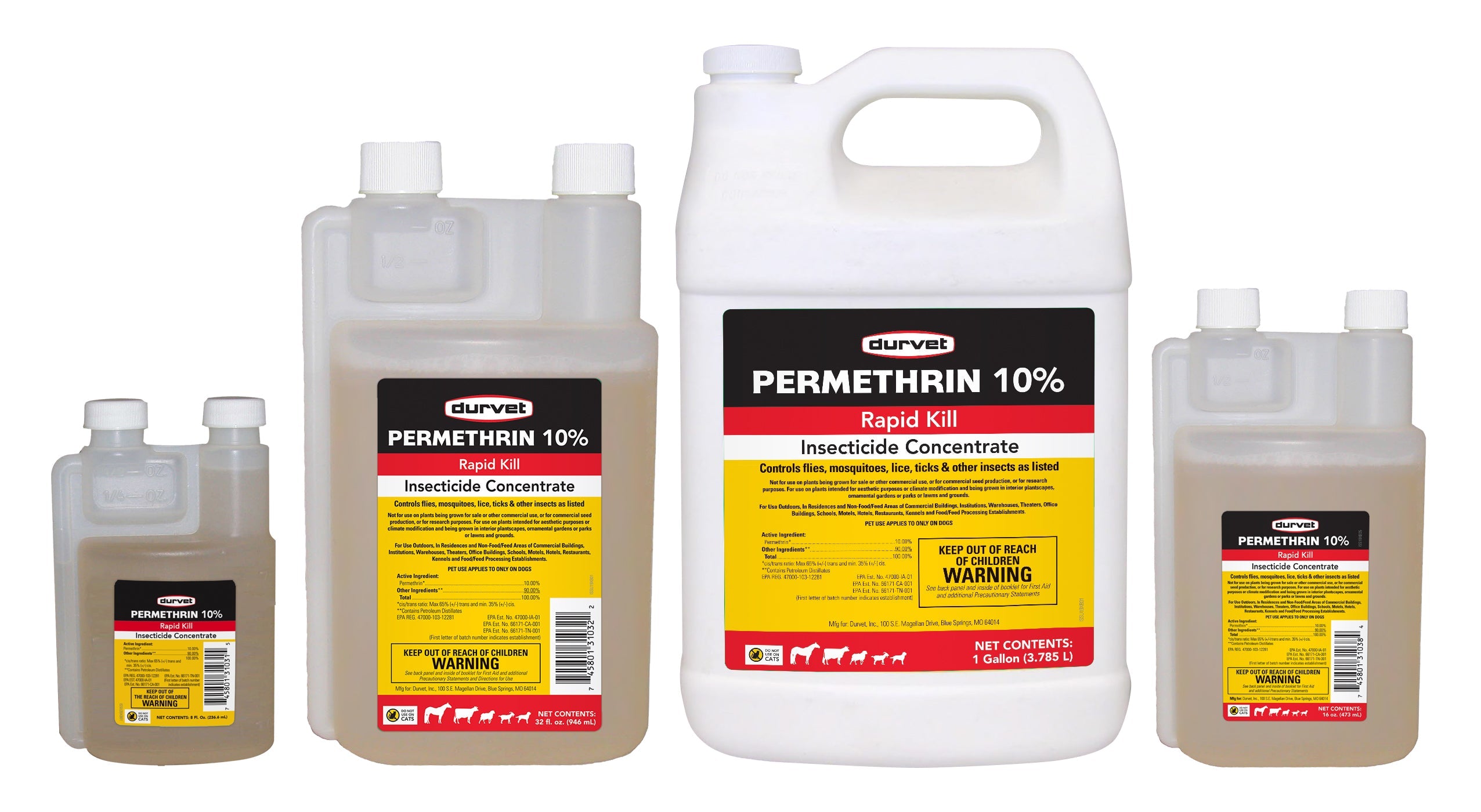 Boehringer Ingelheim, Durvet Inc Permectrin II 10% Concentrated Fly Spray for Horses, Livestock, Dogs - 32 oz
