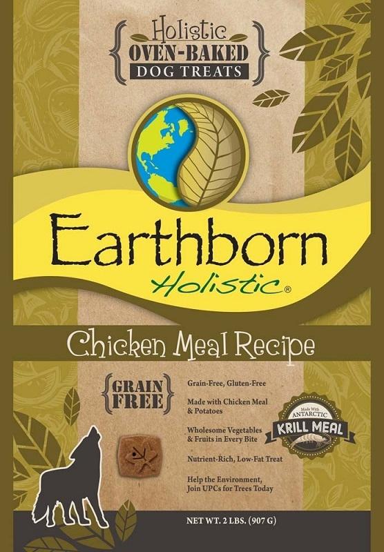 Earthborn Holistic, Earthborn Holistic Grain Free Oven Baked Biscuits Chicken Meal Recipe Dog Treats