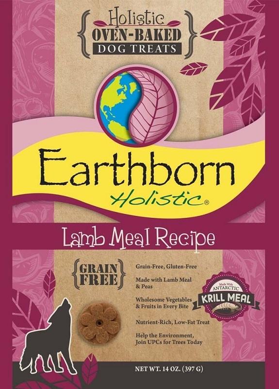 Earthborn Holistic, Earthborn Holistic Grain Free Oven Baked Biscuits Lamb Meal Recipe Dog Treats