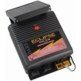 Various, Eclipse Series Electric Fence Energizer, 40-Acre, Solar Power, 12-Volt Battery