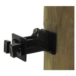 Various, Electric Fence Insulator, Snug-Fit on Wood Post, With Nail, Black, 25-Pk.