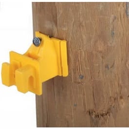 Various, Electric Fence Insulator, Wood Post Wire, Snug-Fit, With Nails, Yellow, 25-Pk.